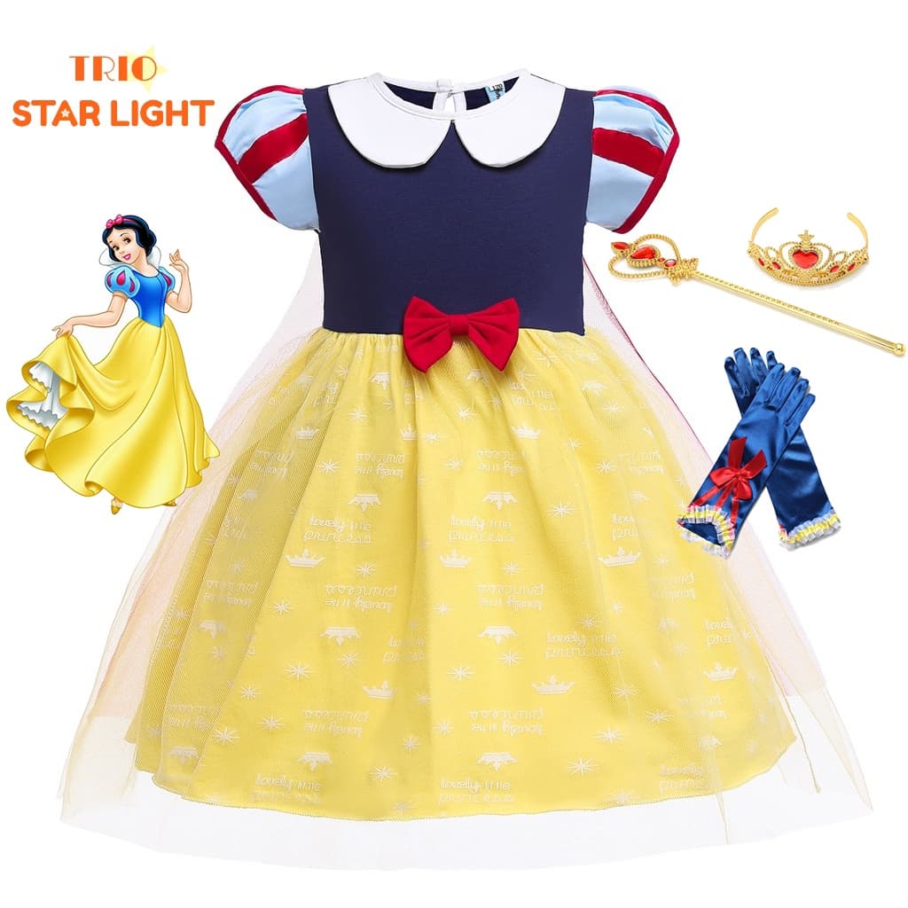 Crianças Cosplay Branca De Neve Traje Meninas Festa De Aniversário Fantasia Princesa Show De Fadas Dress Up