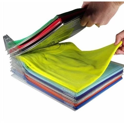 Kit 10 Organizador Roupas Camisas Camisetas Tipo Arquivo