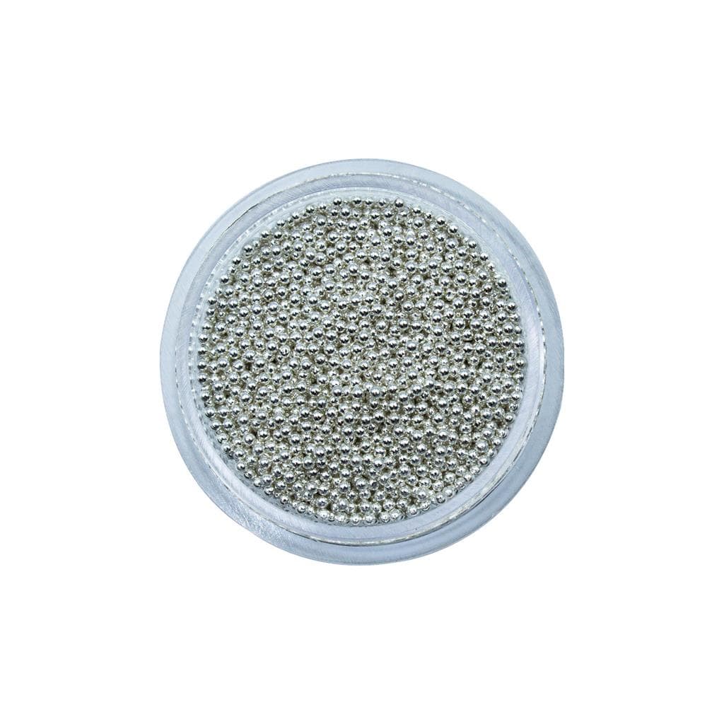 Pedraria Caviar de Metal para Decoração de Unhas Prata 1mm 20g, Arte Sedução
