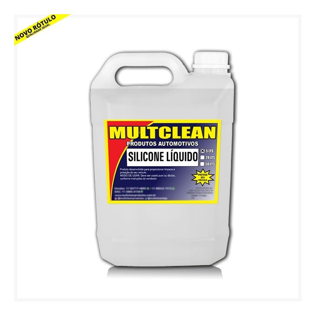 Silicone Líquido Automotivo Premium Não Sai Com Agua 5l