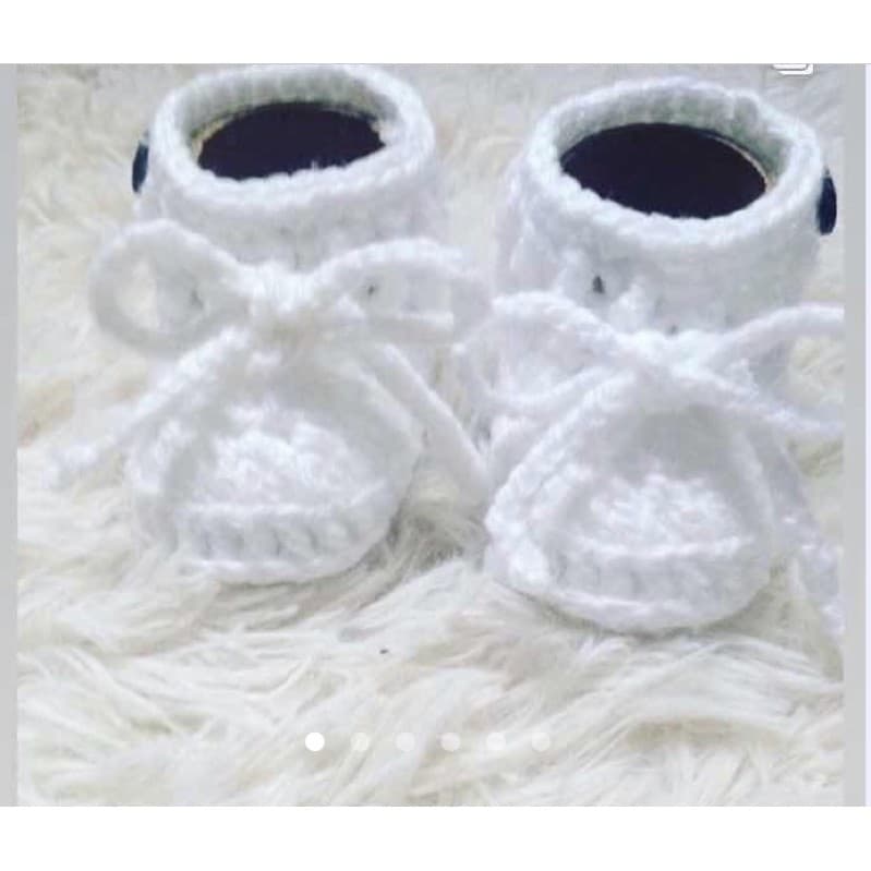 Sapatinho Botinha Baby Crochê  (1 par) Unissex Menino / Menina Newborn Dia a dia Batizado Reborn