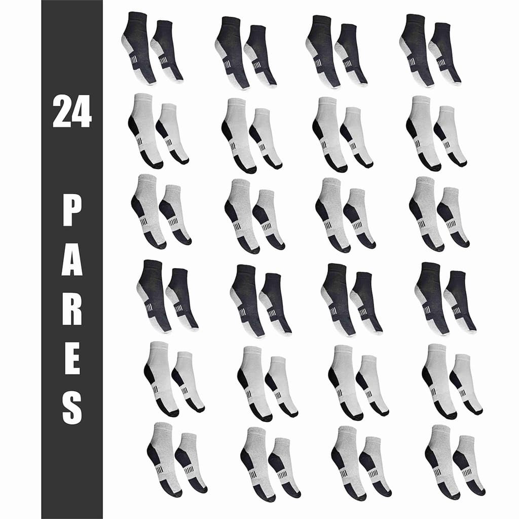 Kit 24 Pares De Meias Prime Masculinas Cano Médio Algodão