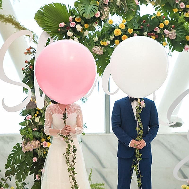 5 36 polegadas grandes balões redondos de látex decoração de festa de aniversário de casamento