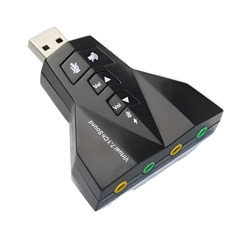 Placa De Som Áudio Externo Adaptador Usb 7.1 Pc Notebook Windows, Linux, Mac OS