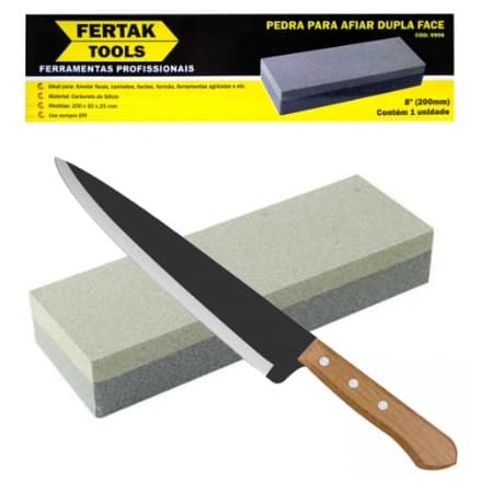Pedra De Afiar E Amolar Faca Fertak 6''