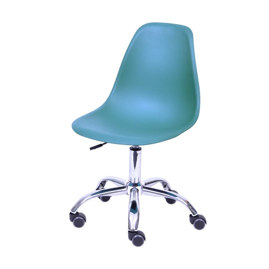 Cadeira de Escritório Boxbit DKR Eames Azul Petroleo Rodízio