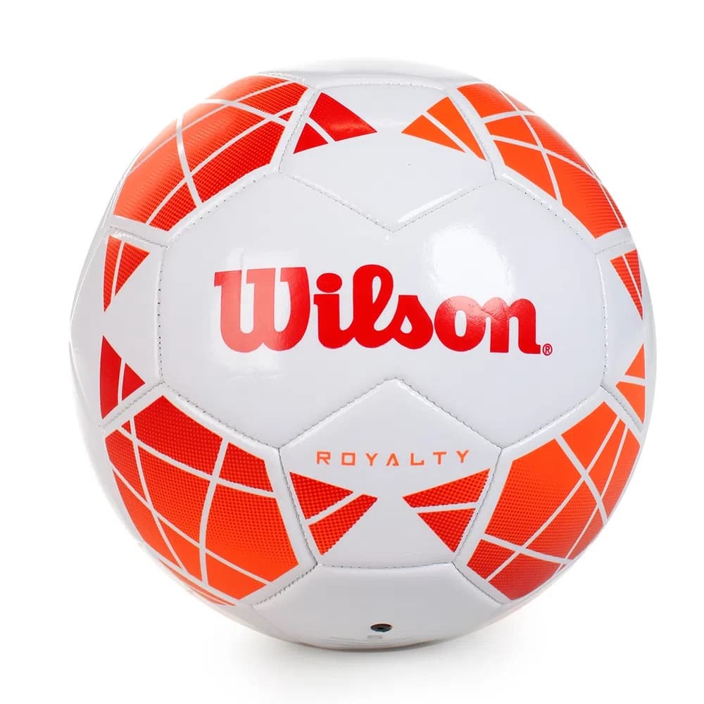 Bola de Futebol Campo Wilson Royalty Diamond Branco e Laranja