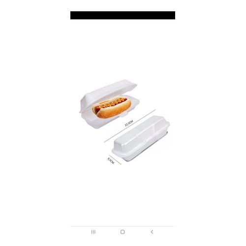 Estojo Isopor Hot Dog/ Panqueca 004 C/ 50 Unidades