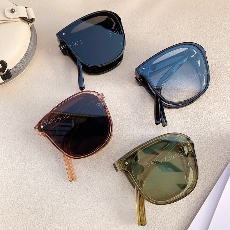 Moda Feminina Dobrável Óculos De Sol Ao Ar Livre UV400 Unissex Portátil Verão Selvagem Colorido Praça Eyewear