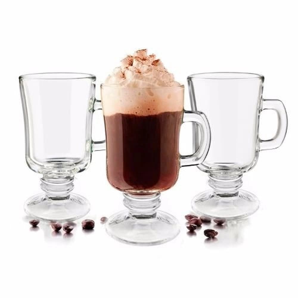 KIT 2 Caneca Café Cappuccino Chocolate Vidro Taça 220ml
