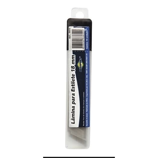 Lâmina Para Estilete 18mm Brasfort (10 Lâminas)