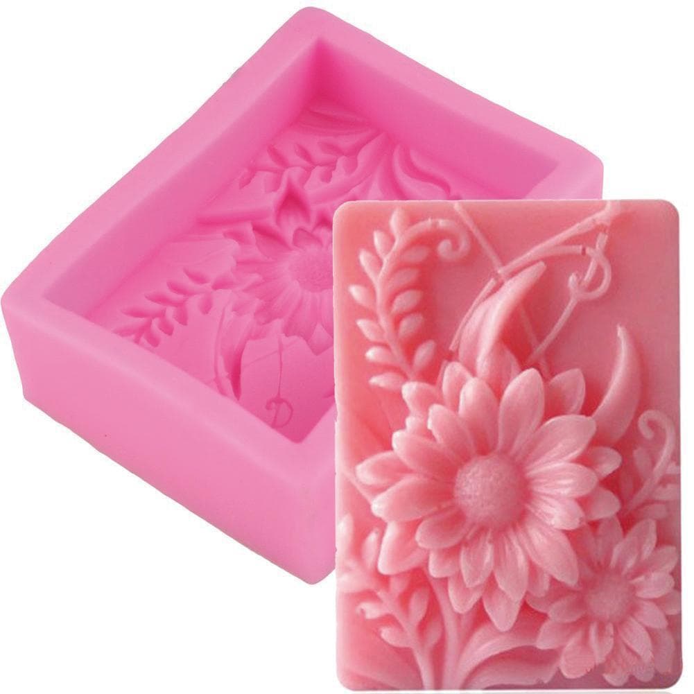 2022 Novo Molde De Sabonete De Silicone Em Forma De Flor De Sol Para Bolos De Bolo Chocolate