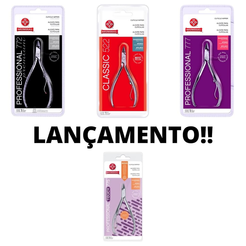 Alicate De Cutícula Mundial 522 /735/777/772/Touch 775/ Unha Manicure