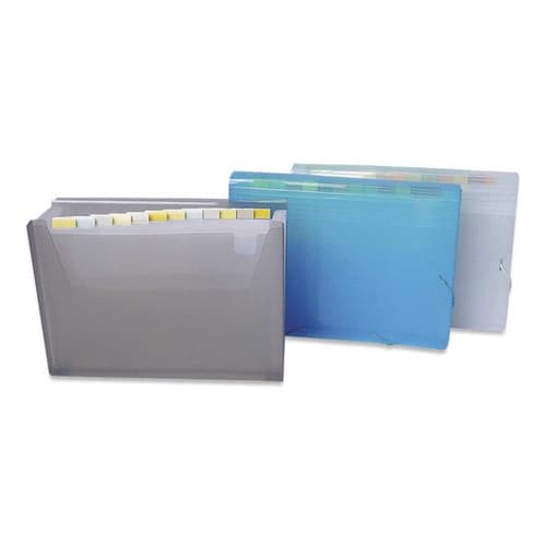 Pasta Sanfonada Plastica A4 12 Divisoes Cristal Polibras