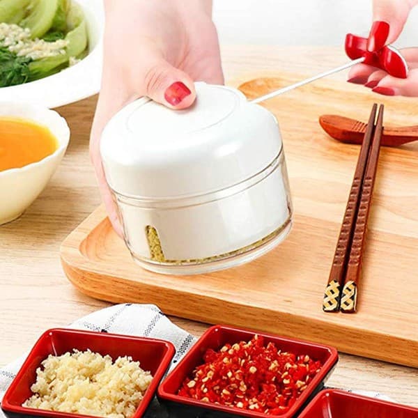 Mini Manual Chopper Food Alho Grinder Imprensa Mincer Processador de Alimentos para Chili Ginger Frutas Vegetais