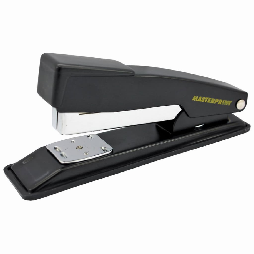 Grampeador de Mesa Metálico 13,5cm Grampos 26/6 até 20 Folhas Masterprint MP301
