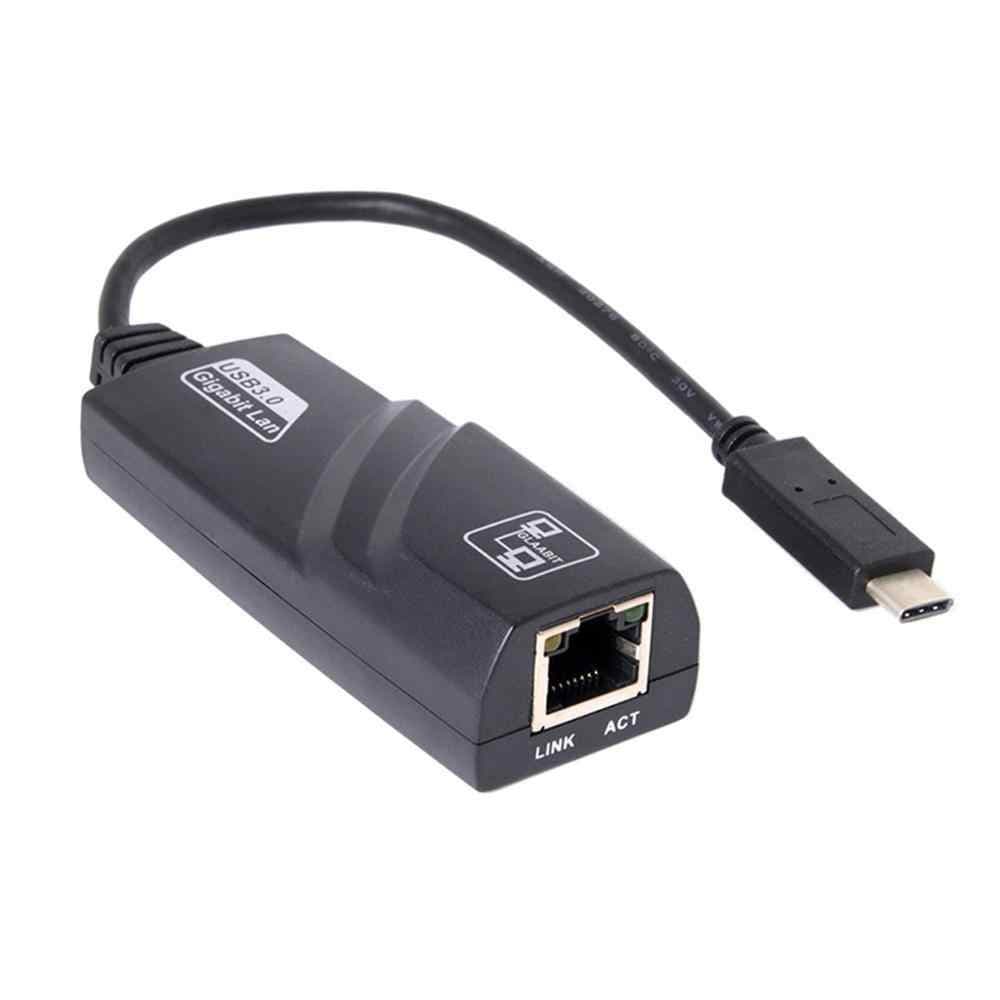 Cabo Adaptador Type-C Para RJ45 Lan Gigabit 10/100/1000Mbps