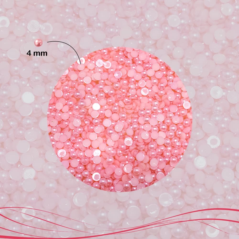 Meia Perola ABS Moda 4mm Com 2.000 Peças Atacado Promoção