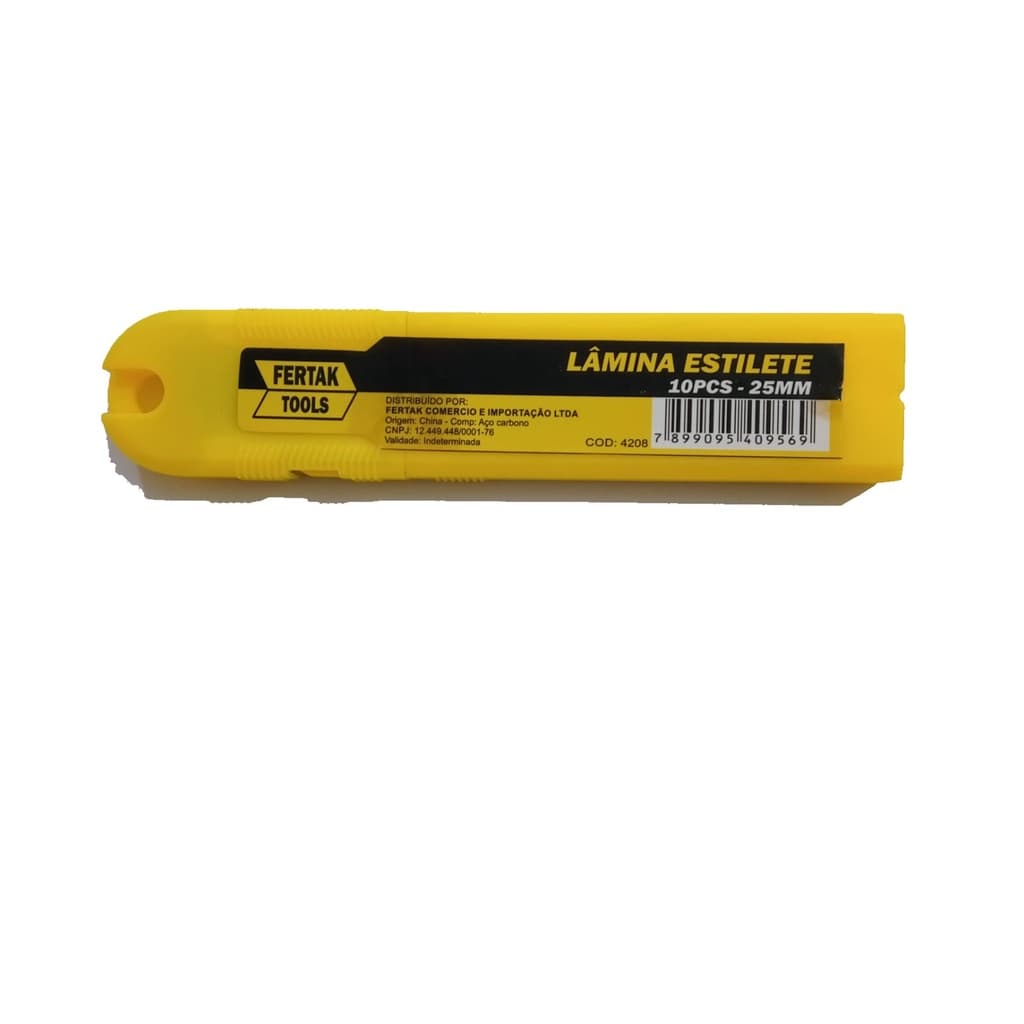 Lâmina Estilete 10 Peças 25MM Fertak