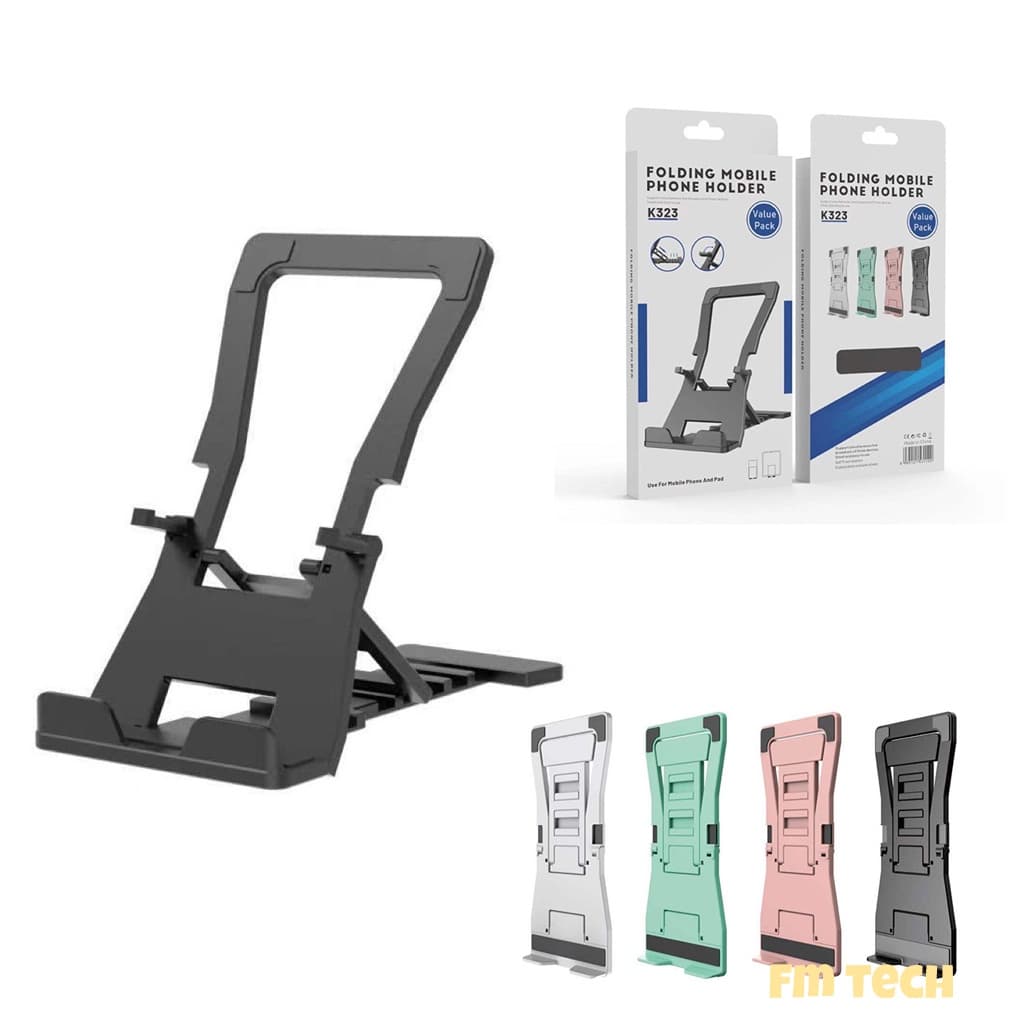 Suporte para telefone de mesa universal e computador tablet articulado ajustável
