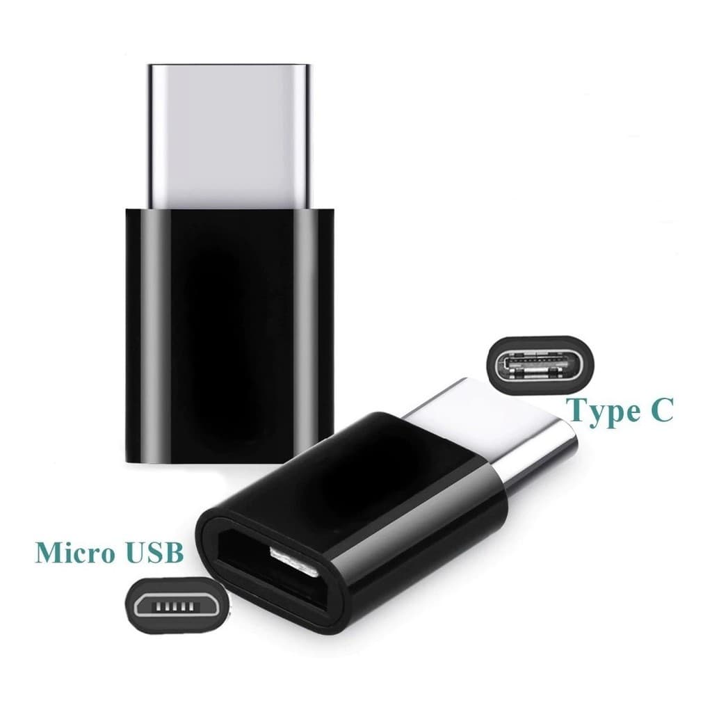 1 Adaptador V8 Micro Usb Femea X Tipo C 3.1 Macho Universal
