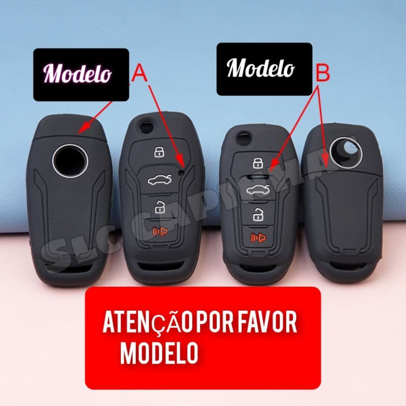 Capa Silicone Chave Canivete Ford Positron Fiesta Ka Ecosport