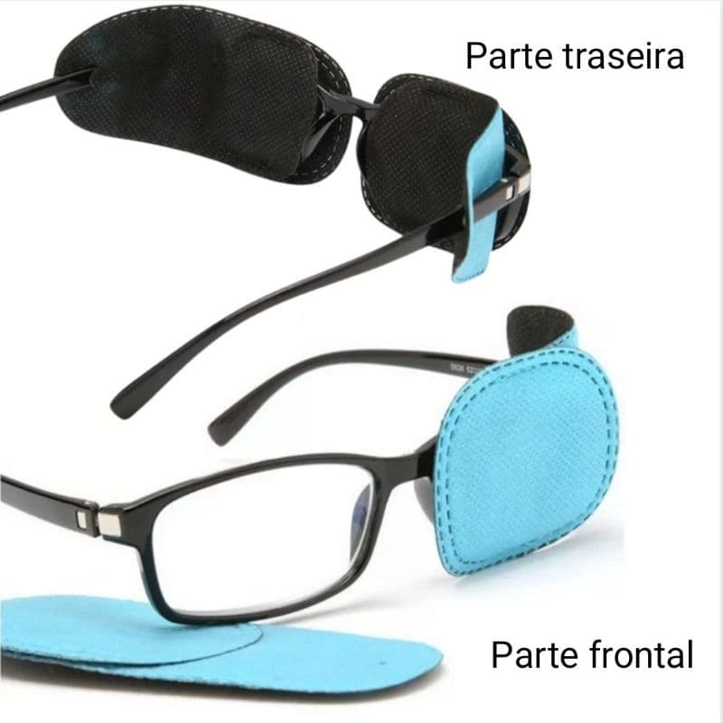 Oclusor Infantil Tampão de Óculos Ambliopia Kit com 6 Unidades - Lavável e Reutilizável