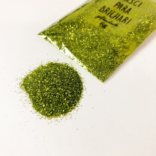 GLITTER COMUM VERDE FINO ( Resina, decoração de unha, slime, carnaval)