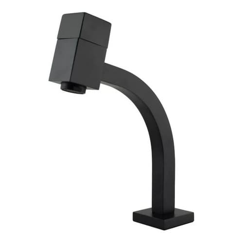 Torneira P/ Lavatorio Link Baixa 45° Quadrada Black Matte Banheiro Cuba Preto Fosco