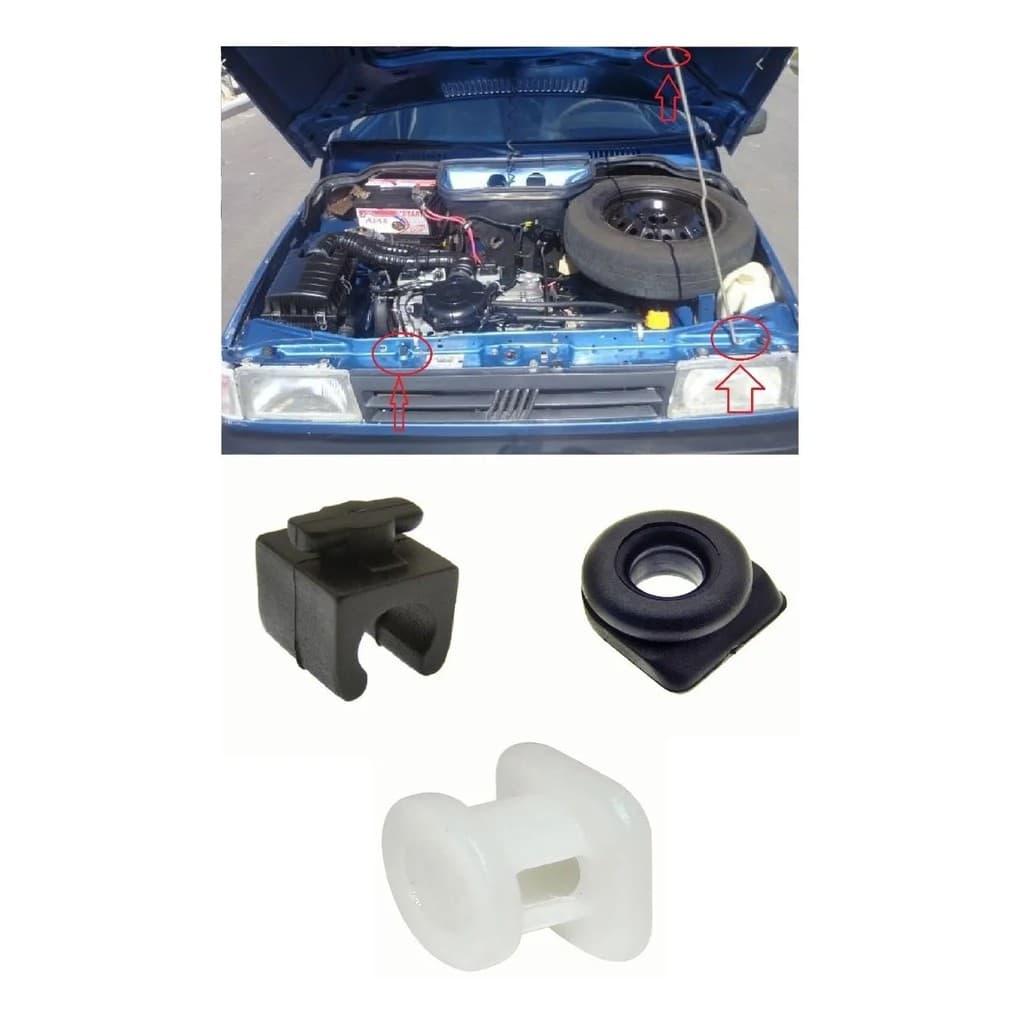 Kit 3 Presilha Trava Suporte Vareta Capo Uno Premio Elba Fiorino