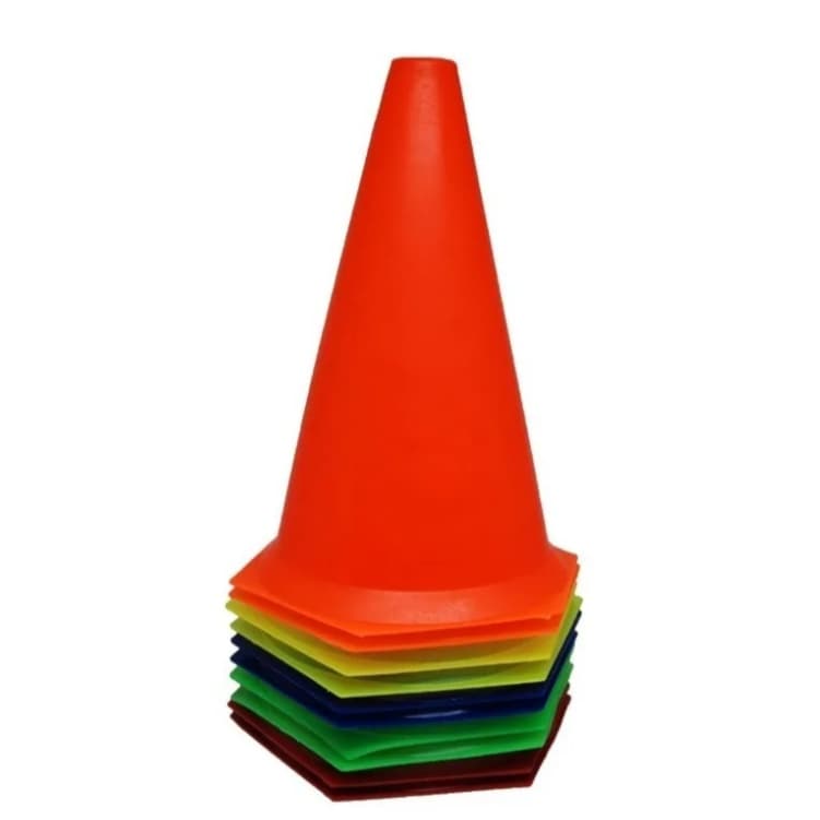 Kit C/ 10 Cones 24 cm Treinamento Funcional Cor Sortidos