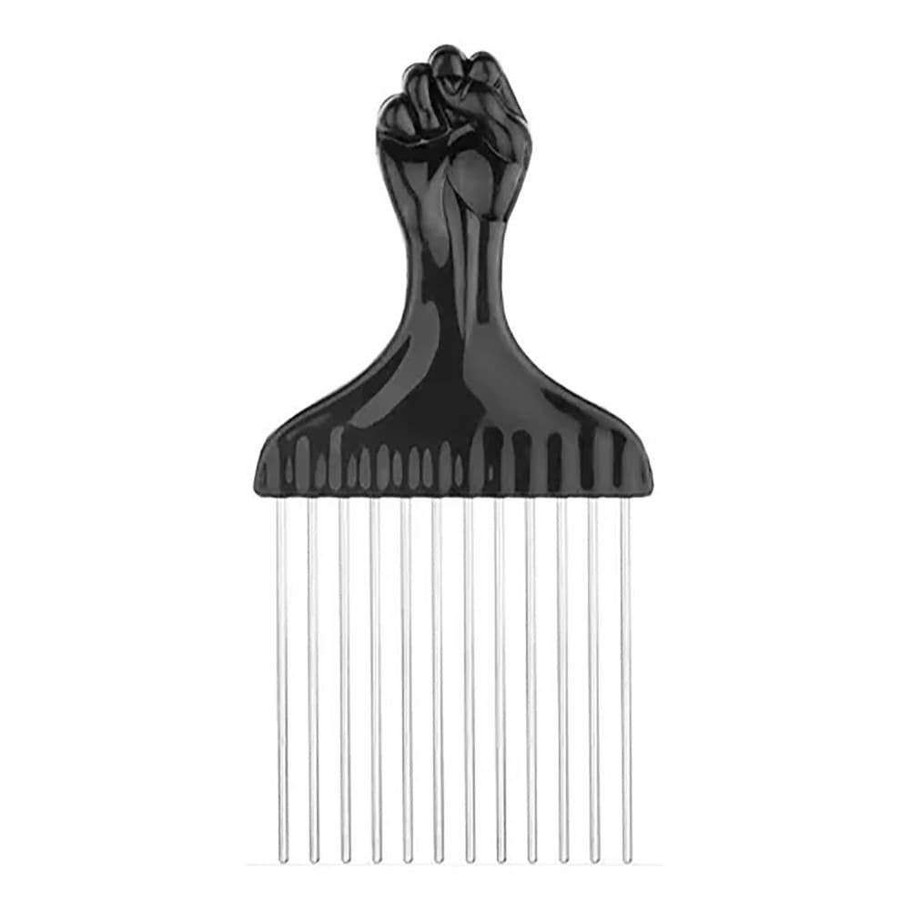 Pente Garfo Afro Black Power Dentes De Metal