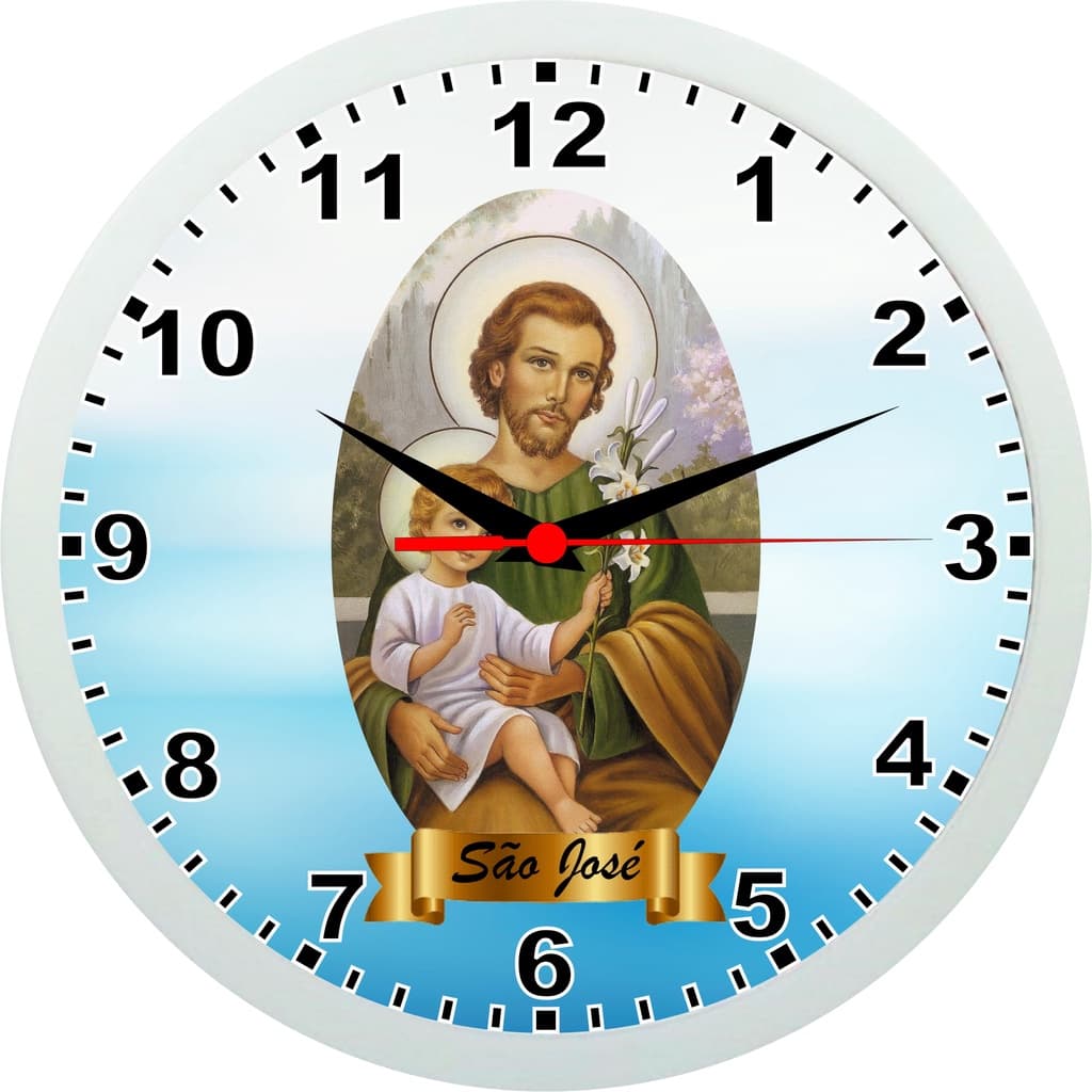 Relógio De Parede São Judas Tadeu - Santos Católicos - 24cm