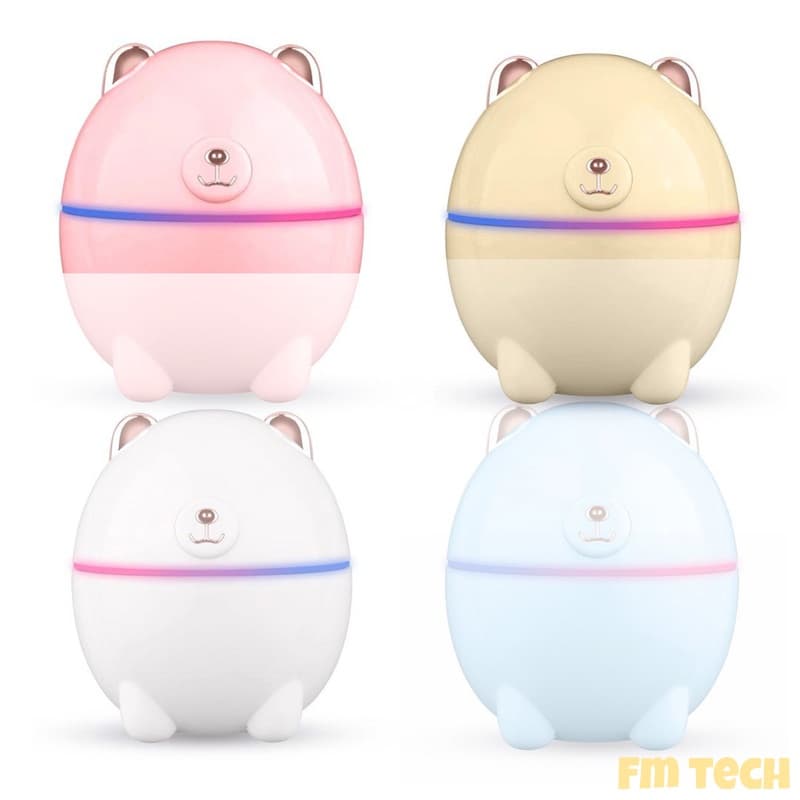 Umidificador purificador portátil com filtro luminoso luz USB