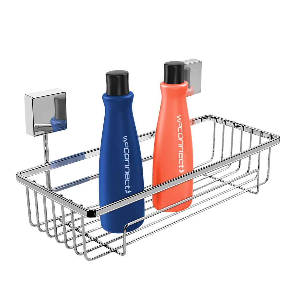 Prateleira Porta Shampoo de Banheiro Cromada Fixação Por Parafusos - Wp Connect