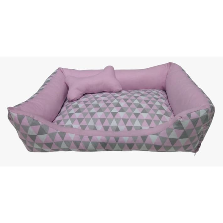 Cama Pet Caminha de Cachorro ou Gato Porte Pequeno 40 x 50 x 13 impermeável e lavável + Ossinho