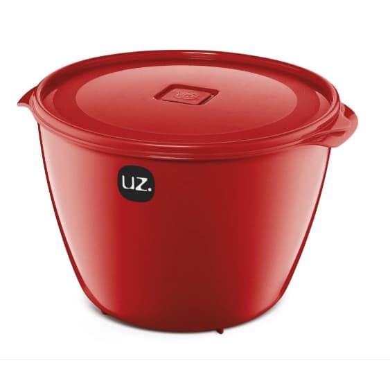 Conjunto Pote Multiuso Premium Vermelho 6Lts - Uz utilidades Pote Plastico Grande Porta condimento  Organizador multiuso