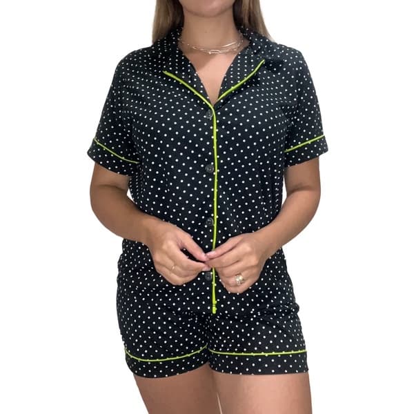 Pijama short doll blogueirinha americano feminino verão amamentação gestante vaquinha novo
