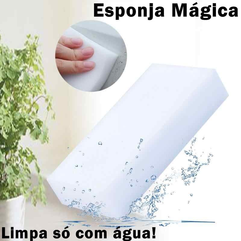 Esponja Mágica Kit c/5 Bucha de melanina Esfregão Tira manchas Limpa só com água sem detergente
