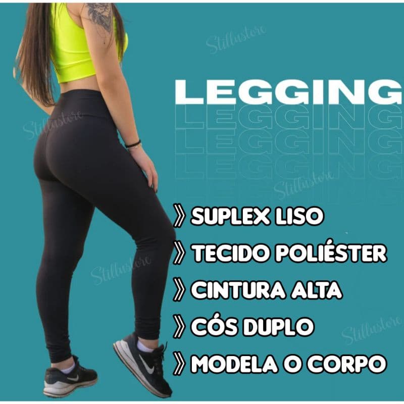Calça Legging Suplex Feminina Moda Fitness Pronta Entrega- P ao G3