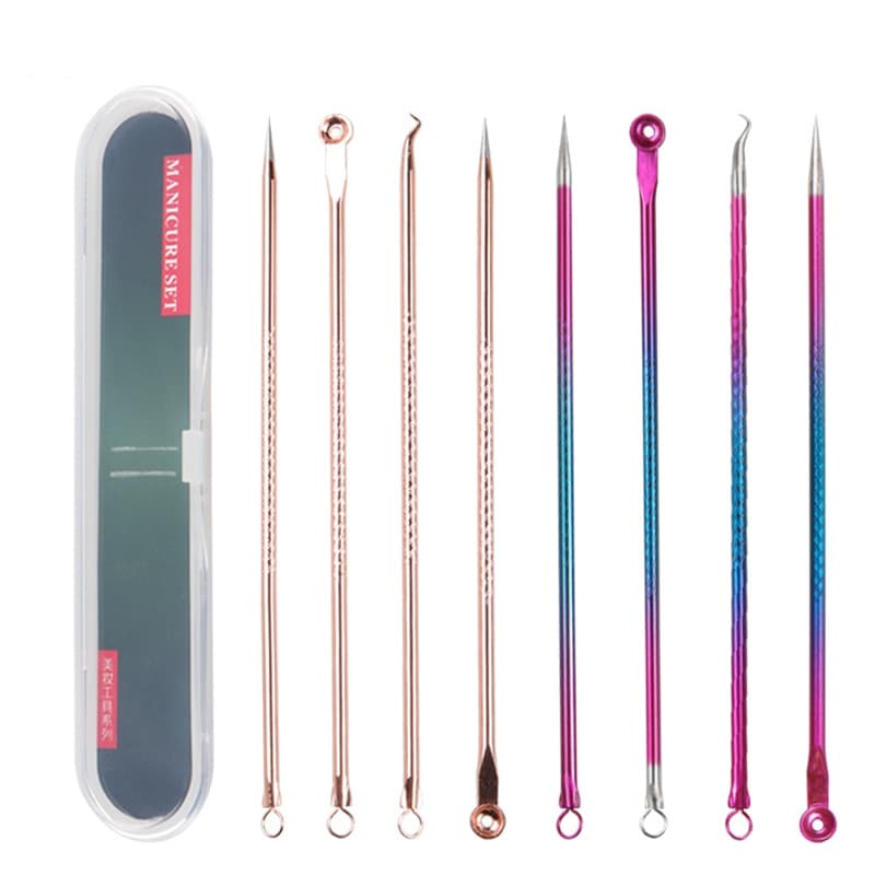 Kit Com 4 Extrator Tira Acne Cravos  e Espinha