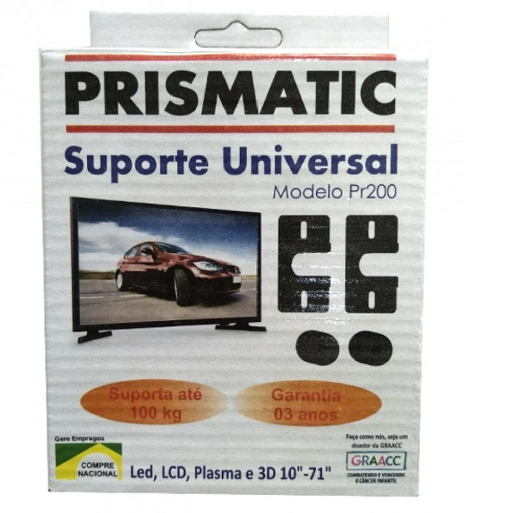 Suporte Fixo Tv Universal Prismatic Plasma Led de 10 a 71 Polegadas