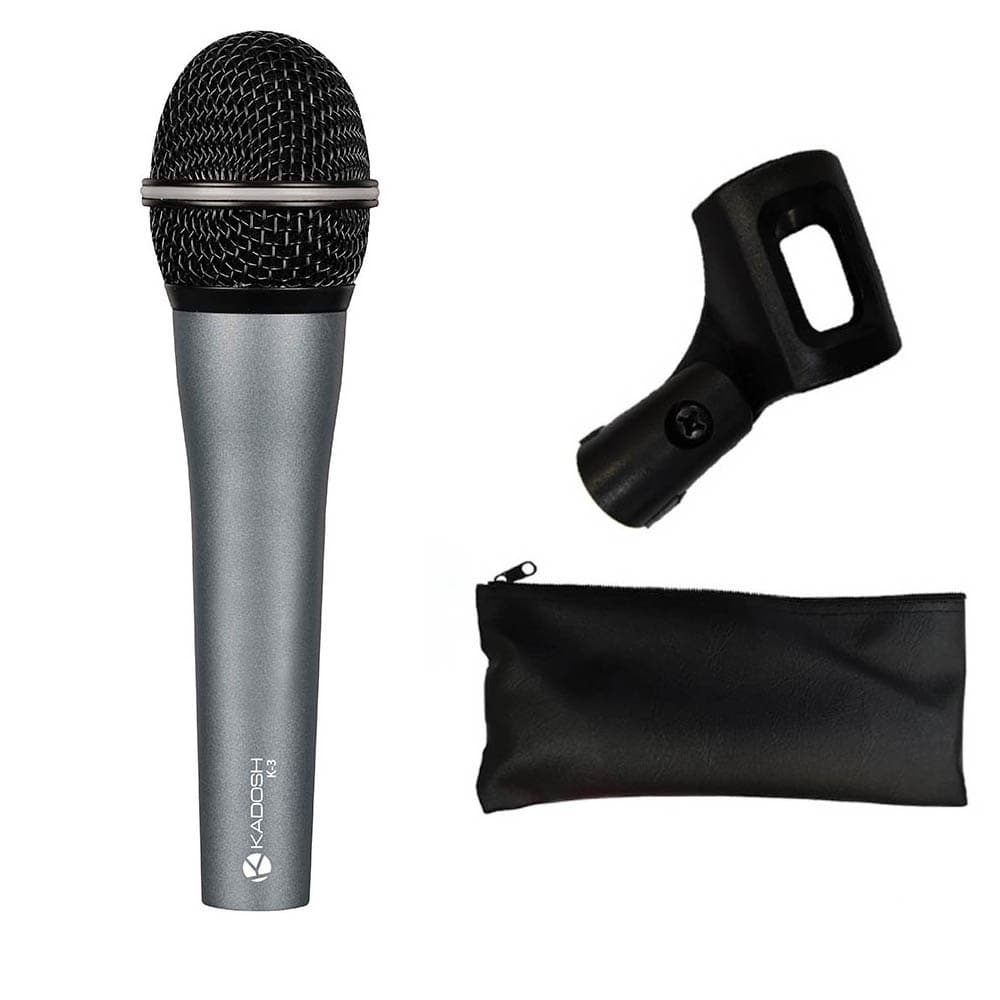 Microfone Kadosh Dinâmico K-3 C/ Chave, Bolsa e Cachimbo - AC1821