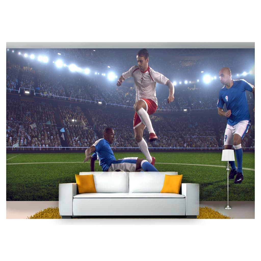 papel de parede Esportes Futebol Bola Campo 3D 7,5m² SPT31