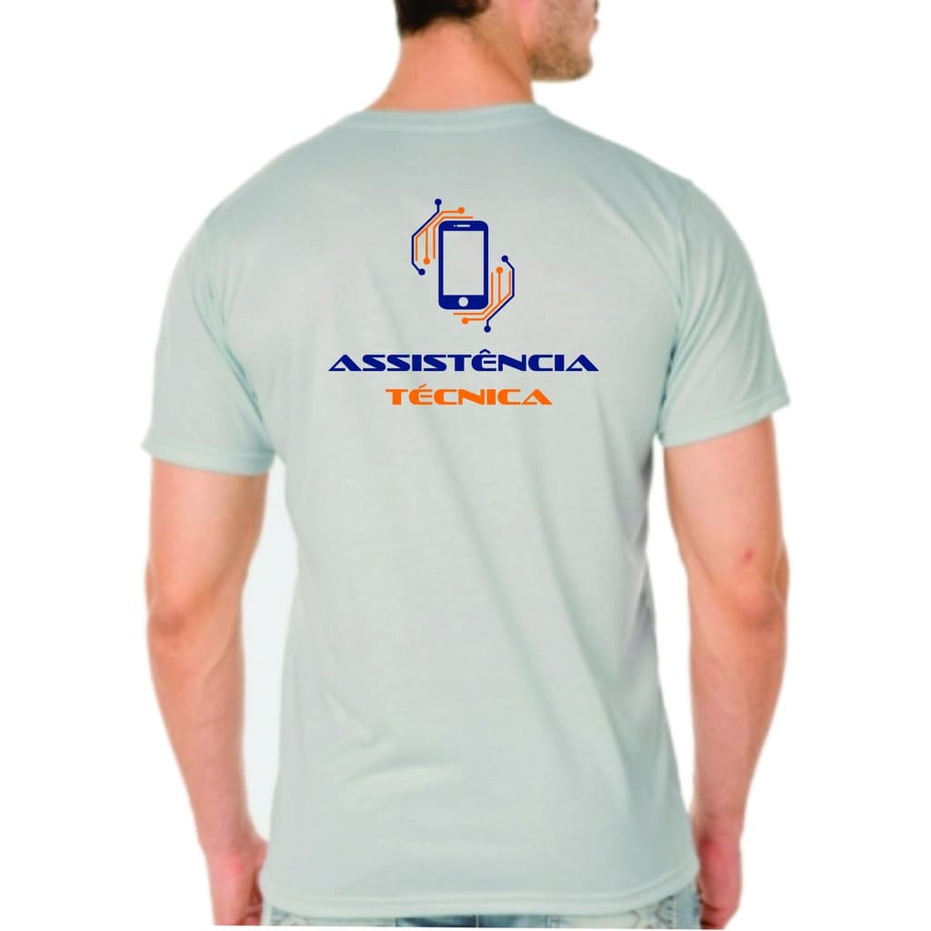 camiseta assistência tecnica celular uniforme empresa