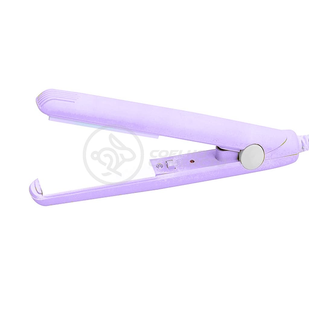 Mini Chapinha Prancha Portátil Bolsa para Cabelo 17cm Bivolt 110V|220V Profissional Morina - Roxo