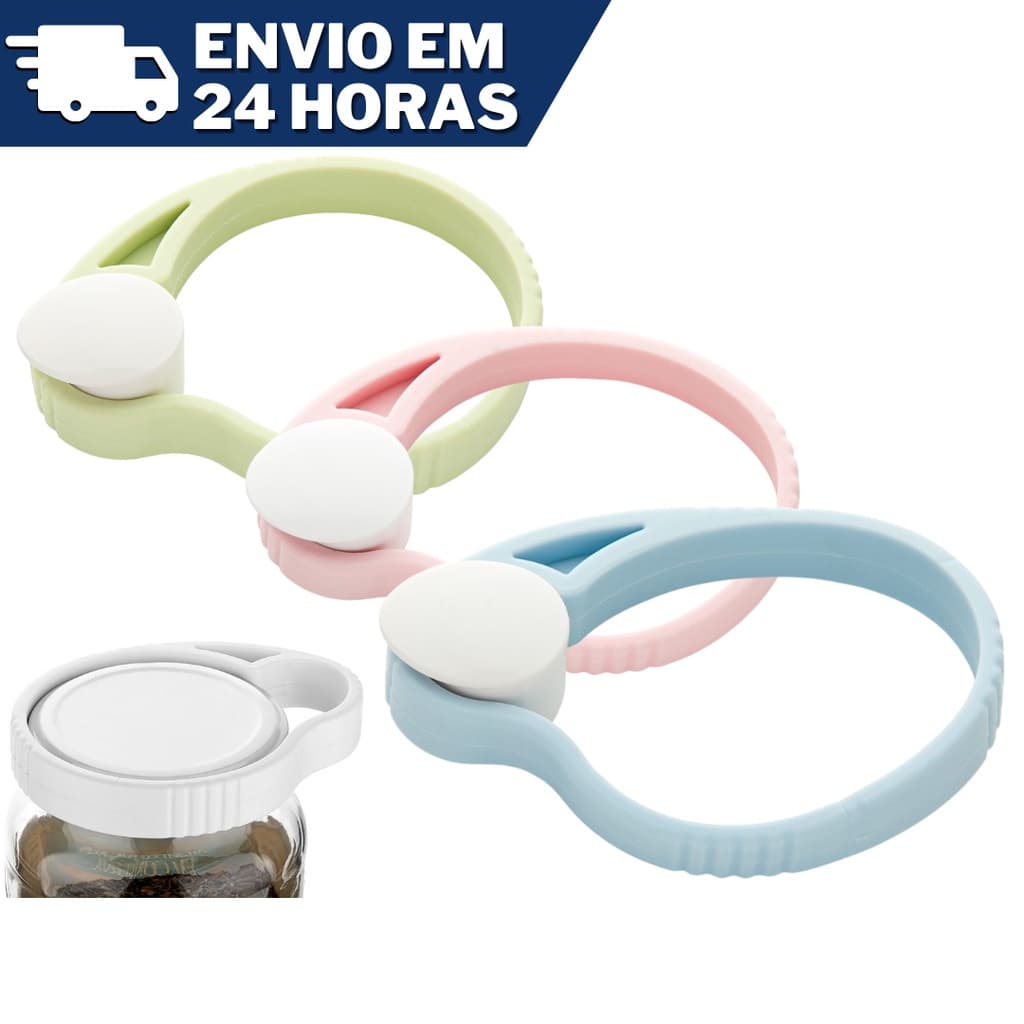 Abridor De Pote Tampa Vidro Latas Ajustável Manual Silicone Ck2801 - Clink