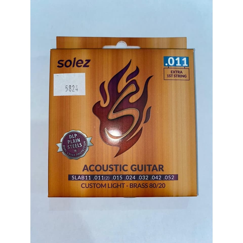 Encordoamento Solez Violão Aço 0.11 Brass SLAB11