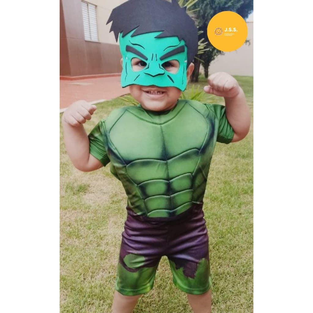 Fantasia Infantil do Hulk - Curto com Músculos