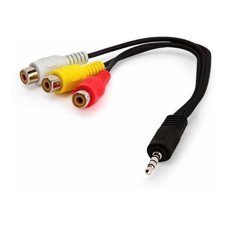 Cabo Adaptador P Tv Av Rca Áudio E Vídeo Dvd P3